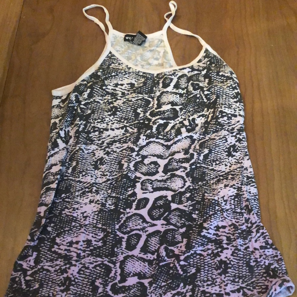 Lilac Snakeskin Tank Top